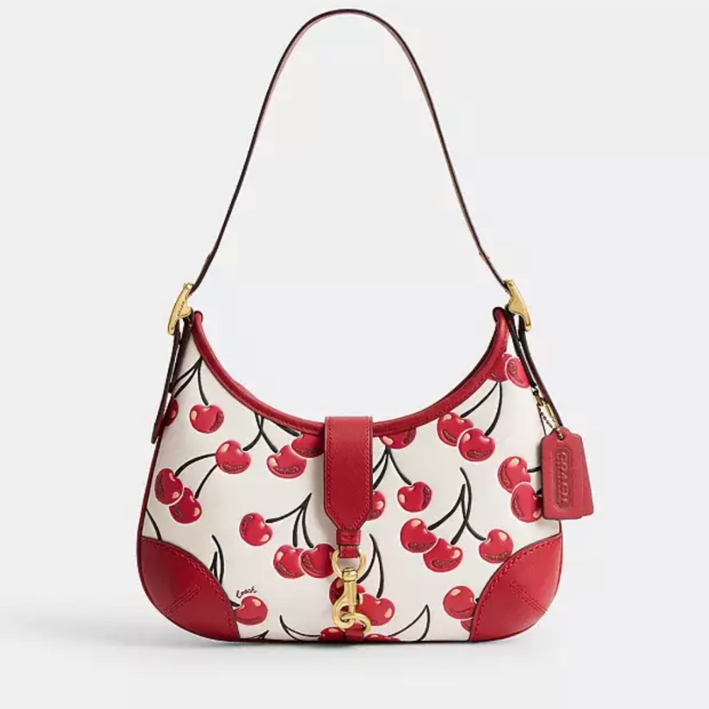Authentic Hamptons Hobo Bag With Cherry Print - Picture 1 of 5
